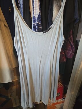 Forever 21 Light Blue Scoop Neck Tank Dress
